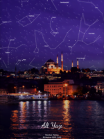 İstanbul 3 - Gökyüzü Haritası Poster