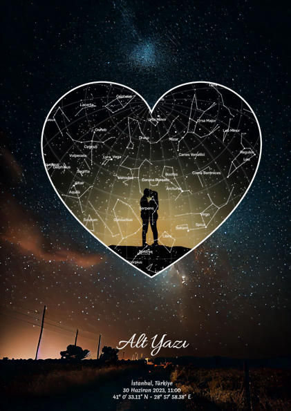 Love Colored - Gökyüzü Haritası Poster
