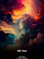 Rect Black - Gökyüzü Haritası Poster